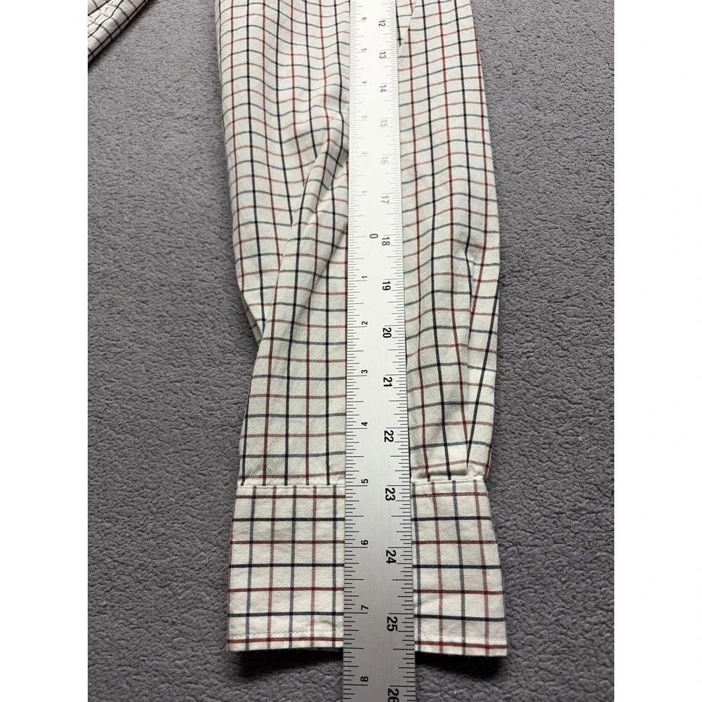 J. Crew Mens Secret Wash Slim Fit‎ Stretch Tattersall Check Button Down Shirt M
